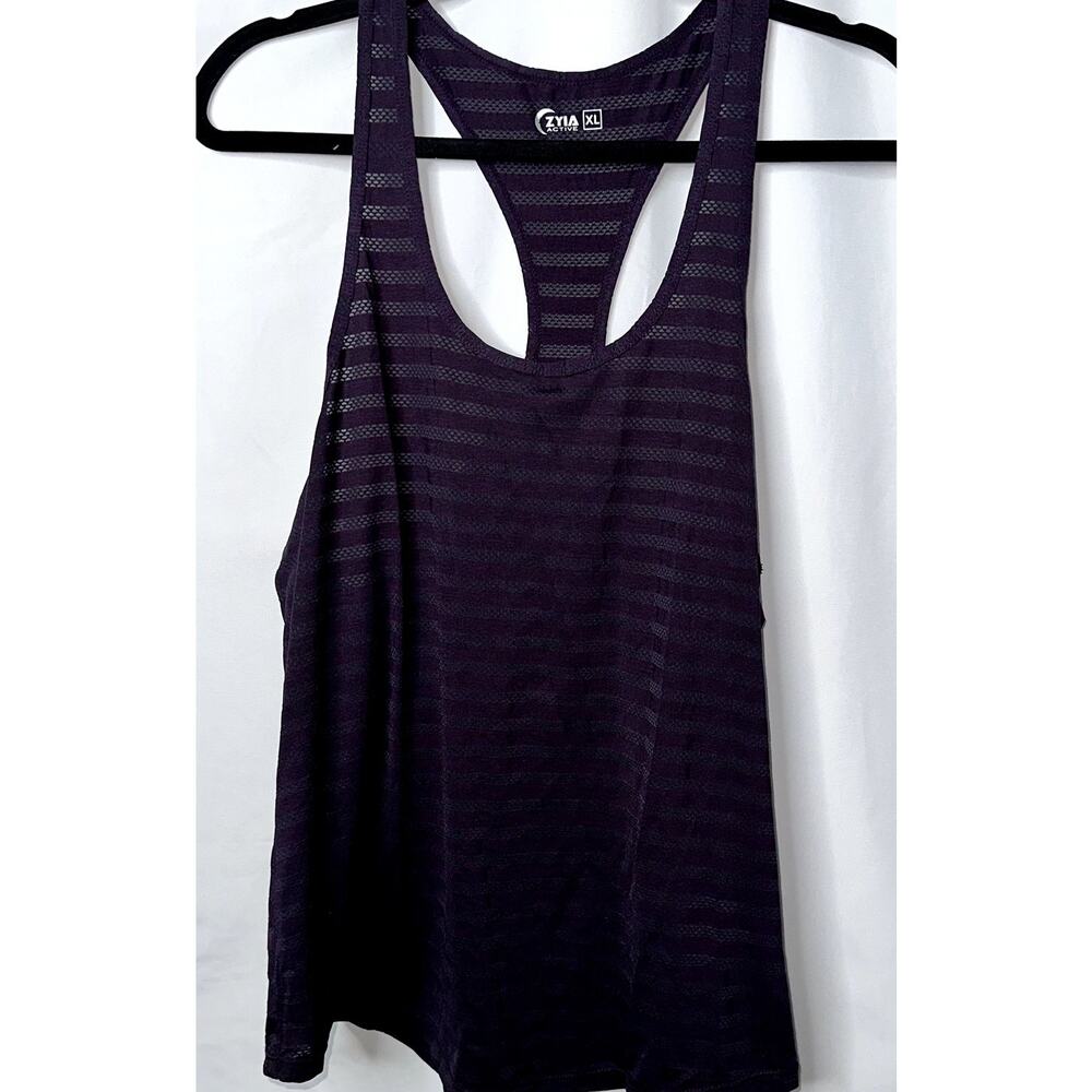 Zyia Active Womens Size XL Plum Cubana Racerback Sleeveless Yoga Workout Tany